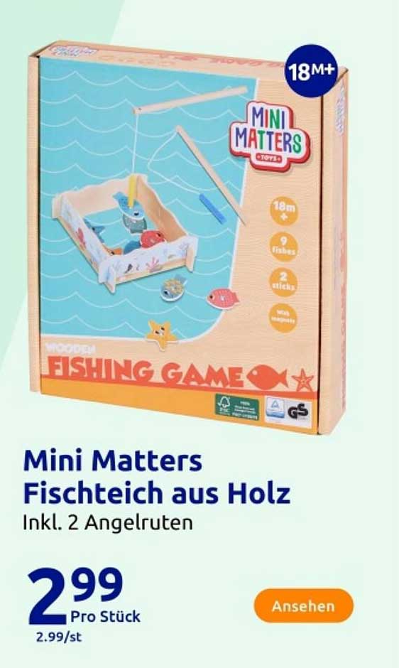 Mini Matters Fischteich aus Holz