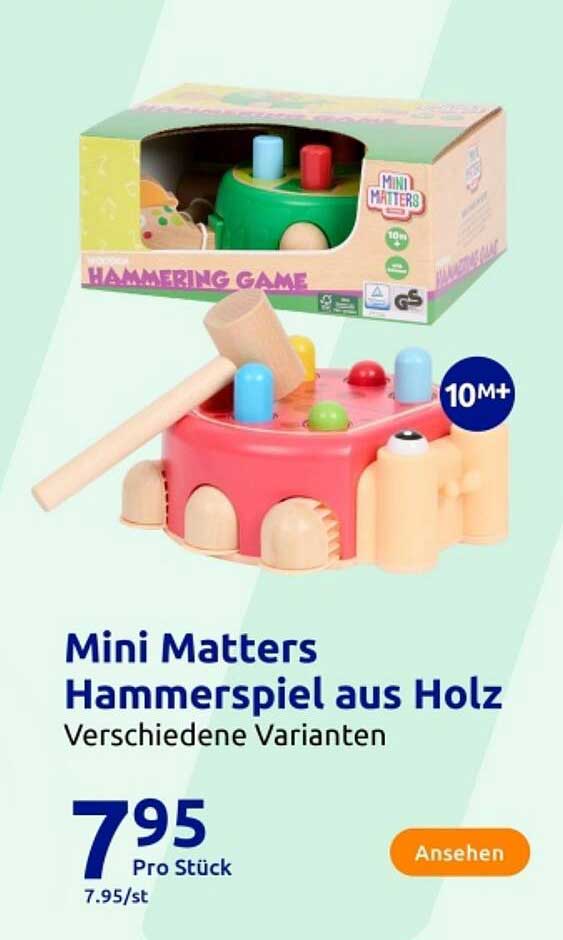 Mini Matters Hammer-Spiel aus Holz