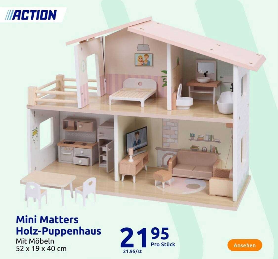 Mini Matters Holz-Puppenhaus