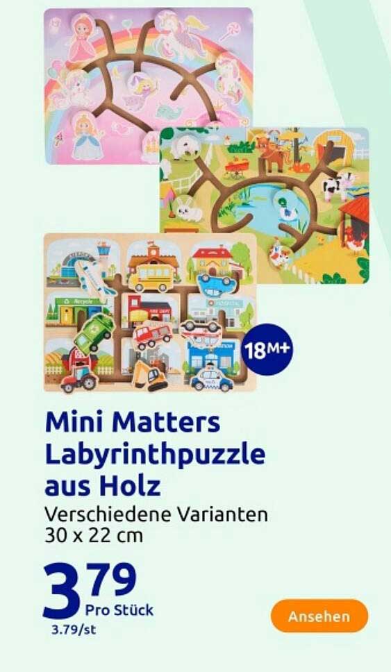 Mini Matters Labyrinthpuzzle aus Holz