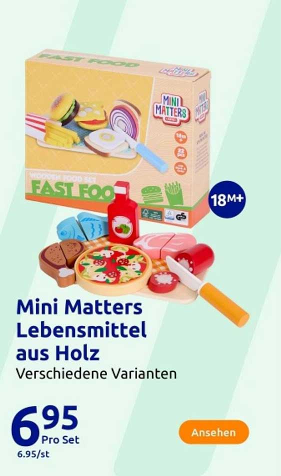 Mini Matters Lebensmittel aus Holz