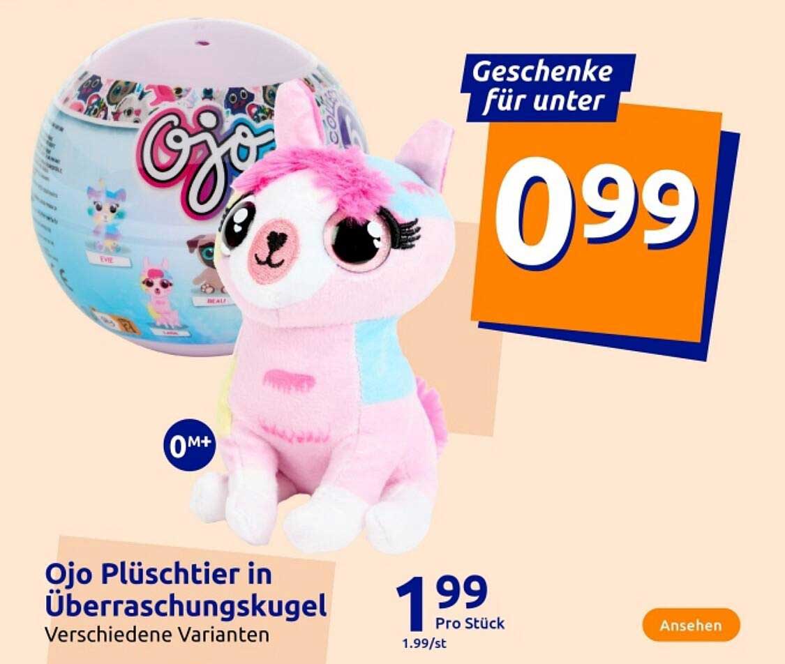 Ojo Plüschtier in Überraschungskugel