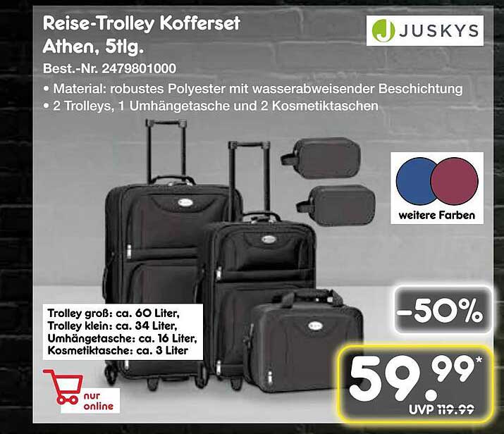 Reise-Trolley Kofferset Athen, 5tlg.