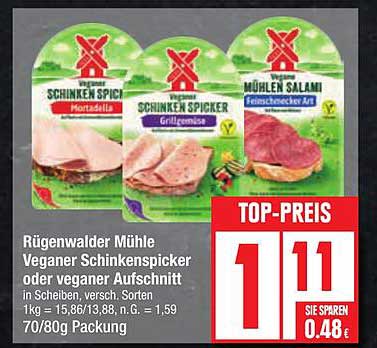 Rügenwalder Mühle Veganer Schinkenspicker oder veganer Aufschnitt