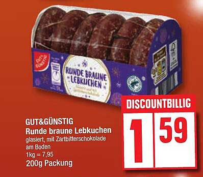 Runde braune Lebkuchen