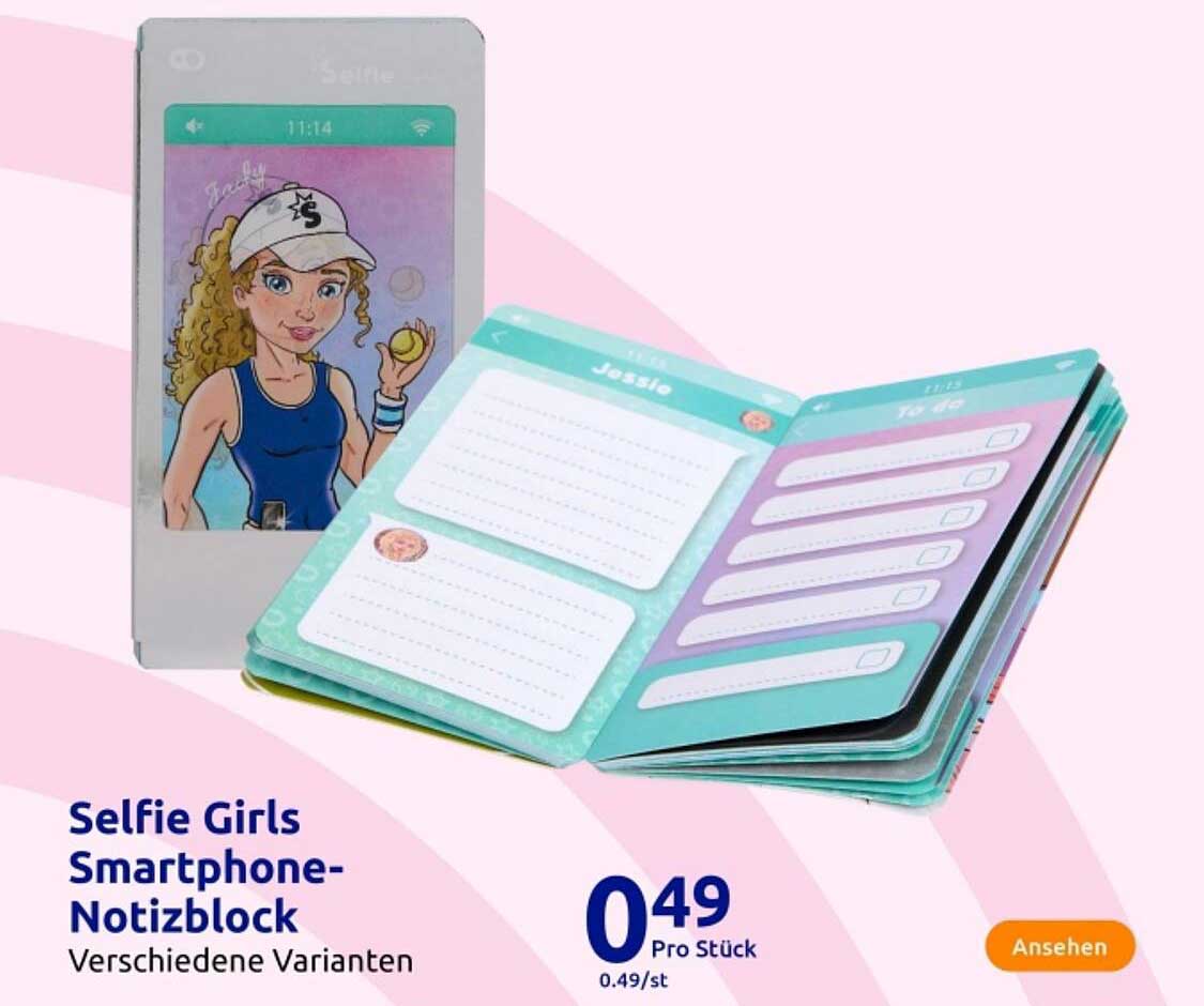 Selfie Girls Smartphone-Notizblock