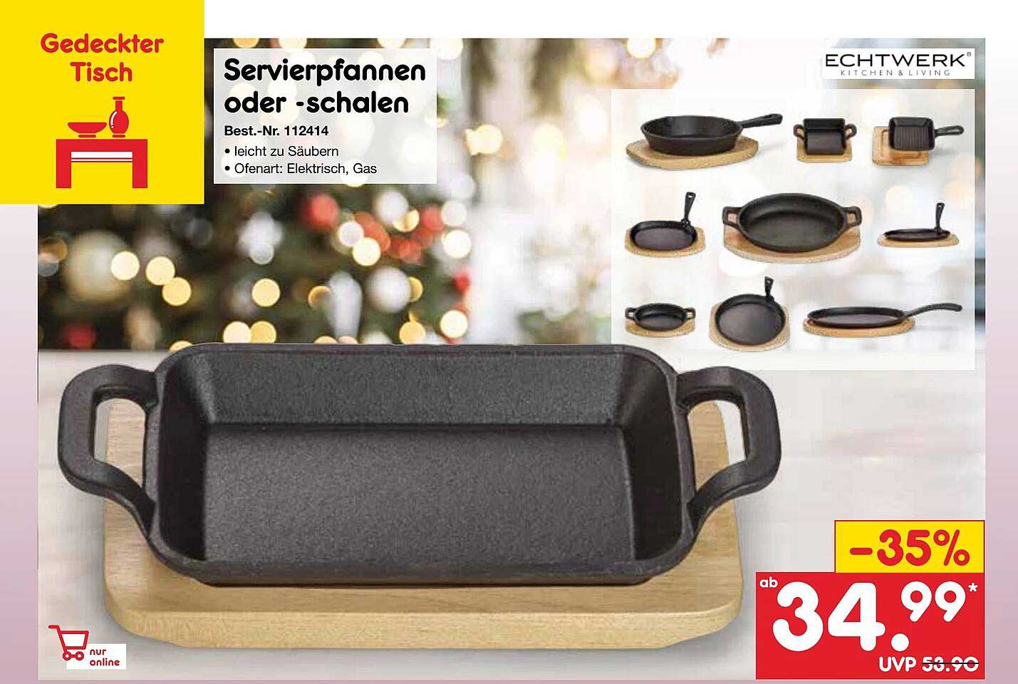 Servierpfannen oder -schalen