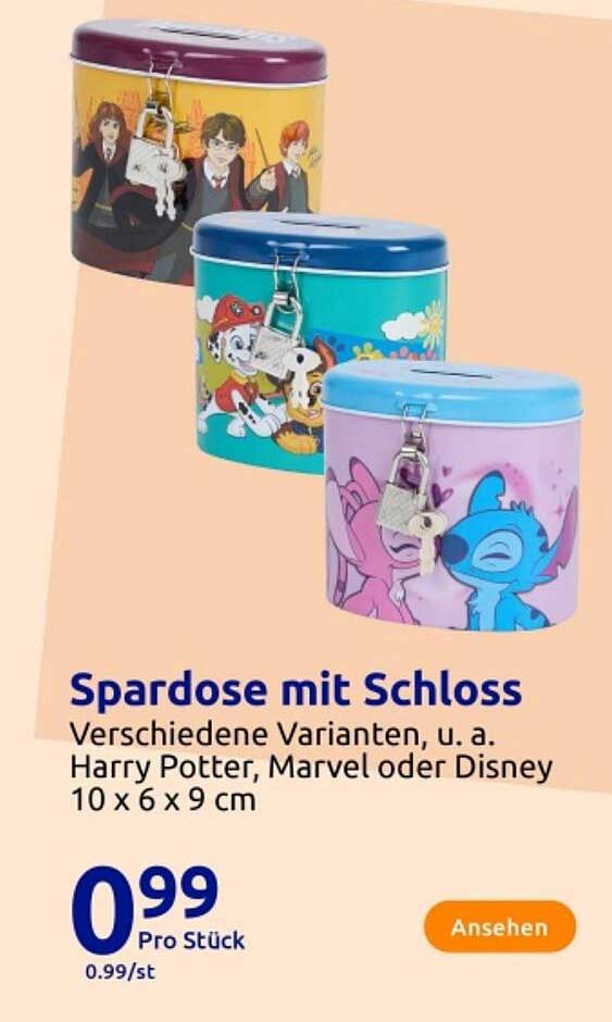 Spardose mit Schloss