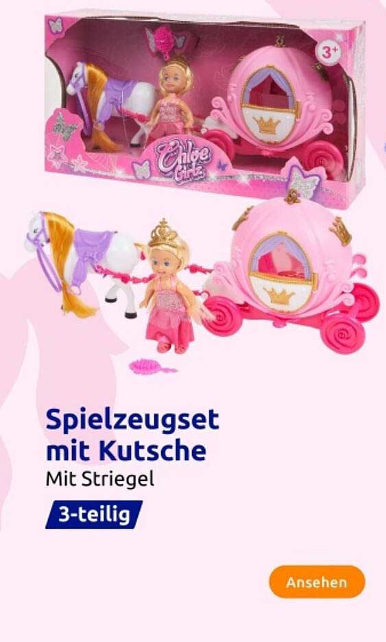 Spielzeugset mit Kutsche