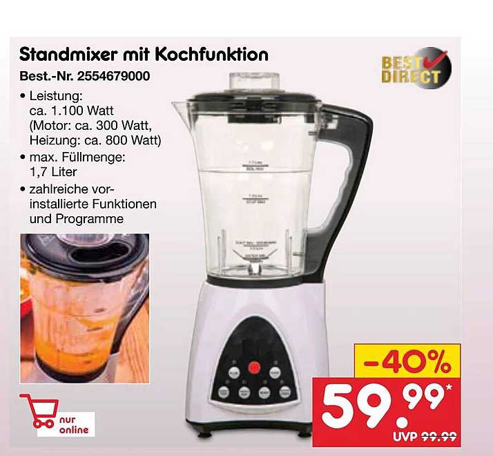 Standmixer mit Kochfunktion