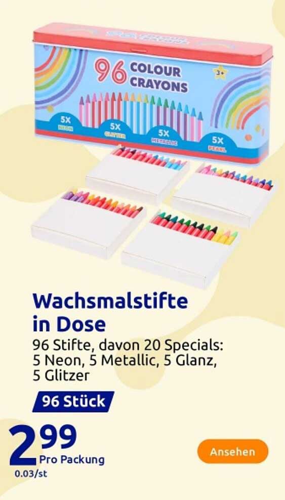 Wachsmalstifte in Dose