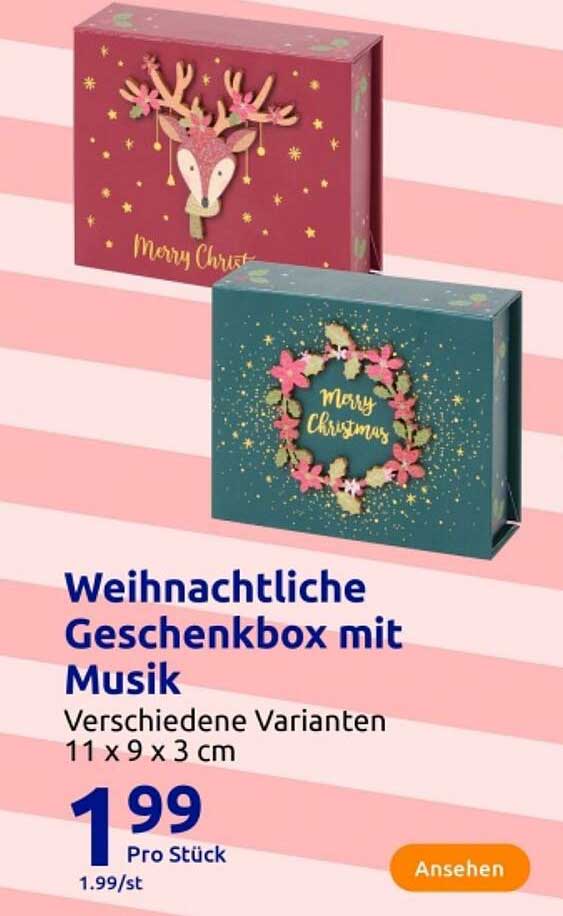 Weihnachtliche Geschenkbox mit Musik