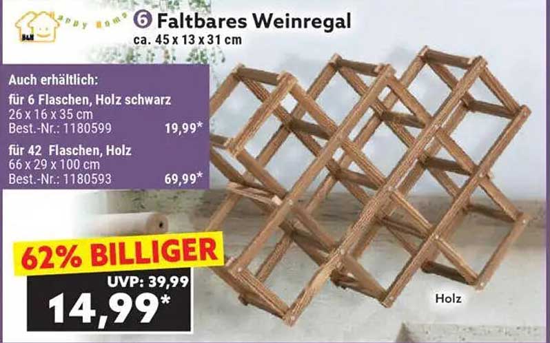 6 Faltbares Weinregal