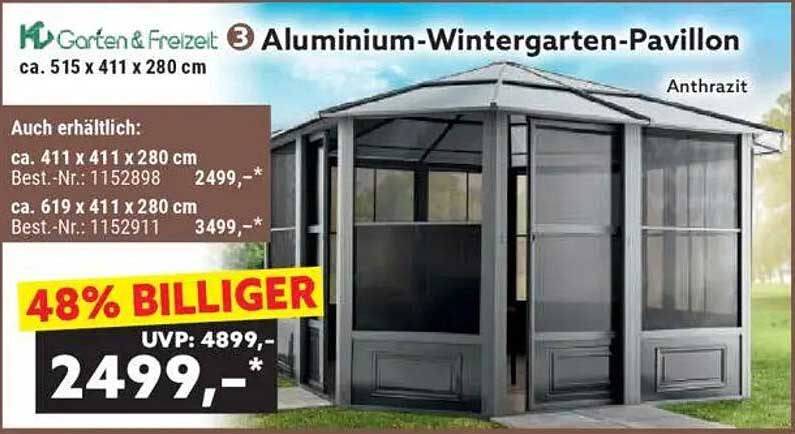 Aluminium-Wintergarten-Pavillon