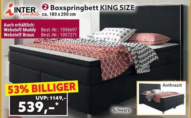 Boxspringbett KING SIZE