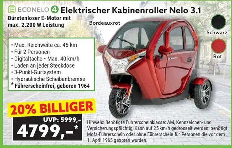 Elektrischer Kabinenroller Nelo 3.1