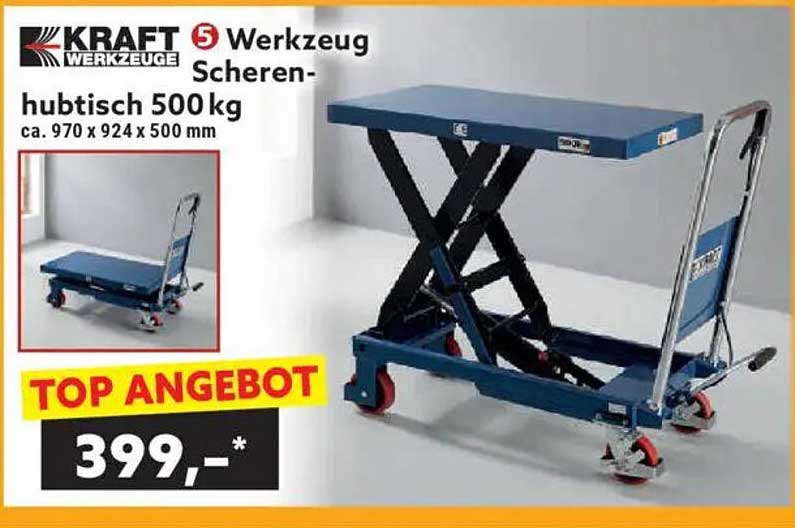 KRAFT Werkzeug Scherenhubtisch 500 kg