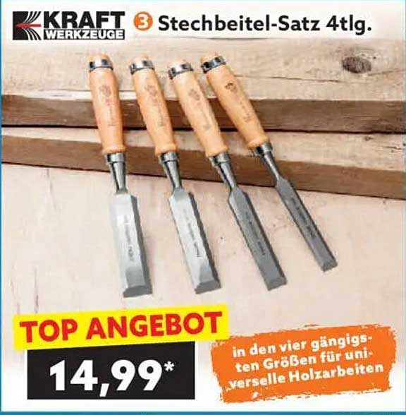 KRAFT Werkzeuge 3 Stechbeitel-Satz 4tlg.