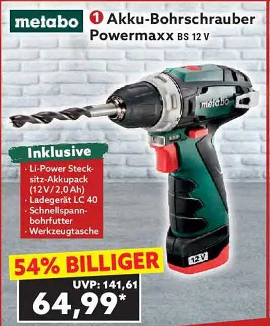 metabo Akku-Bohrschrauber Powermaxx BS 12 V