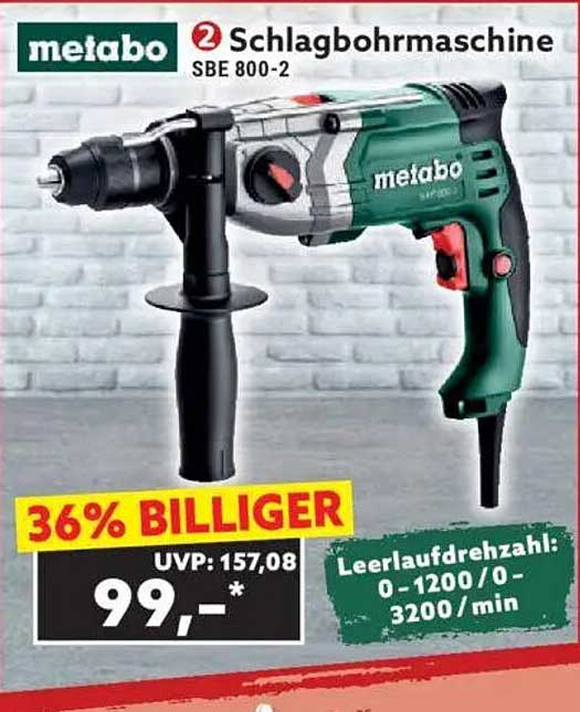 metabo Schlagbohrmaschine SBE 800-2