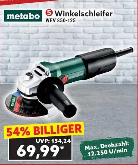 metabo Winkelschleifer WEV 850-125