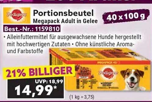 Portionsbeutel Megapack Adult in Gelee