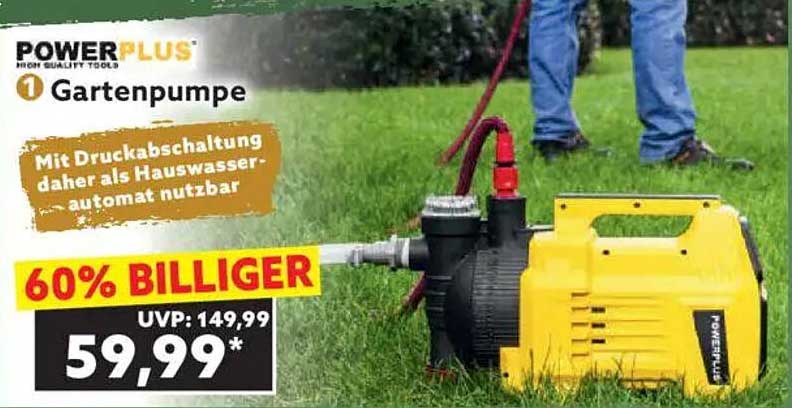 POWERPLUS Gartenpumpe