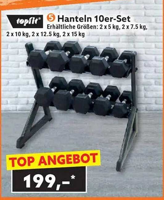 topfit 5 Hanteln 10er-Set