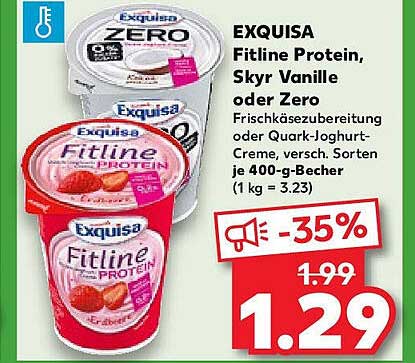 EXQUISA Fitline Protein, Skyr Vanille oder Zero