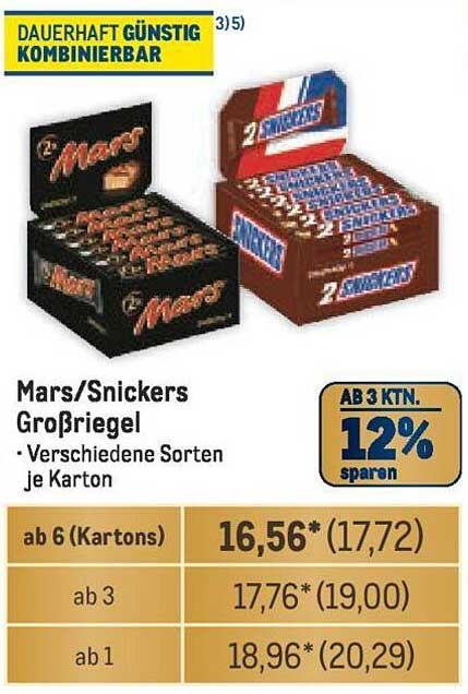 Mars/Snickers Großriegel