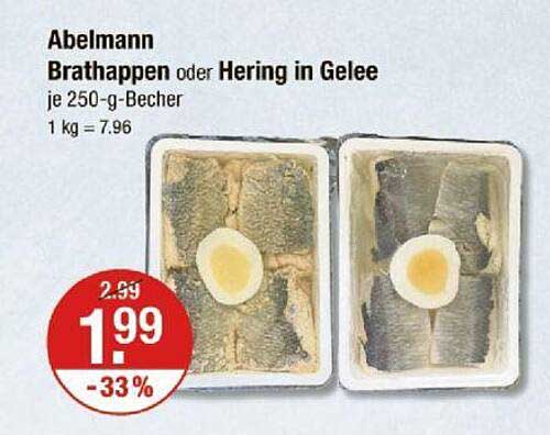 Abelmann Brathappen oder Hering in Gelee