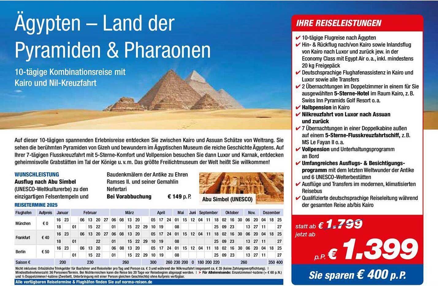 Ägypten – Land der Pyramiden & Pharaonen