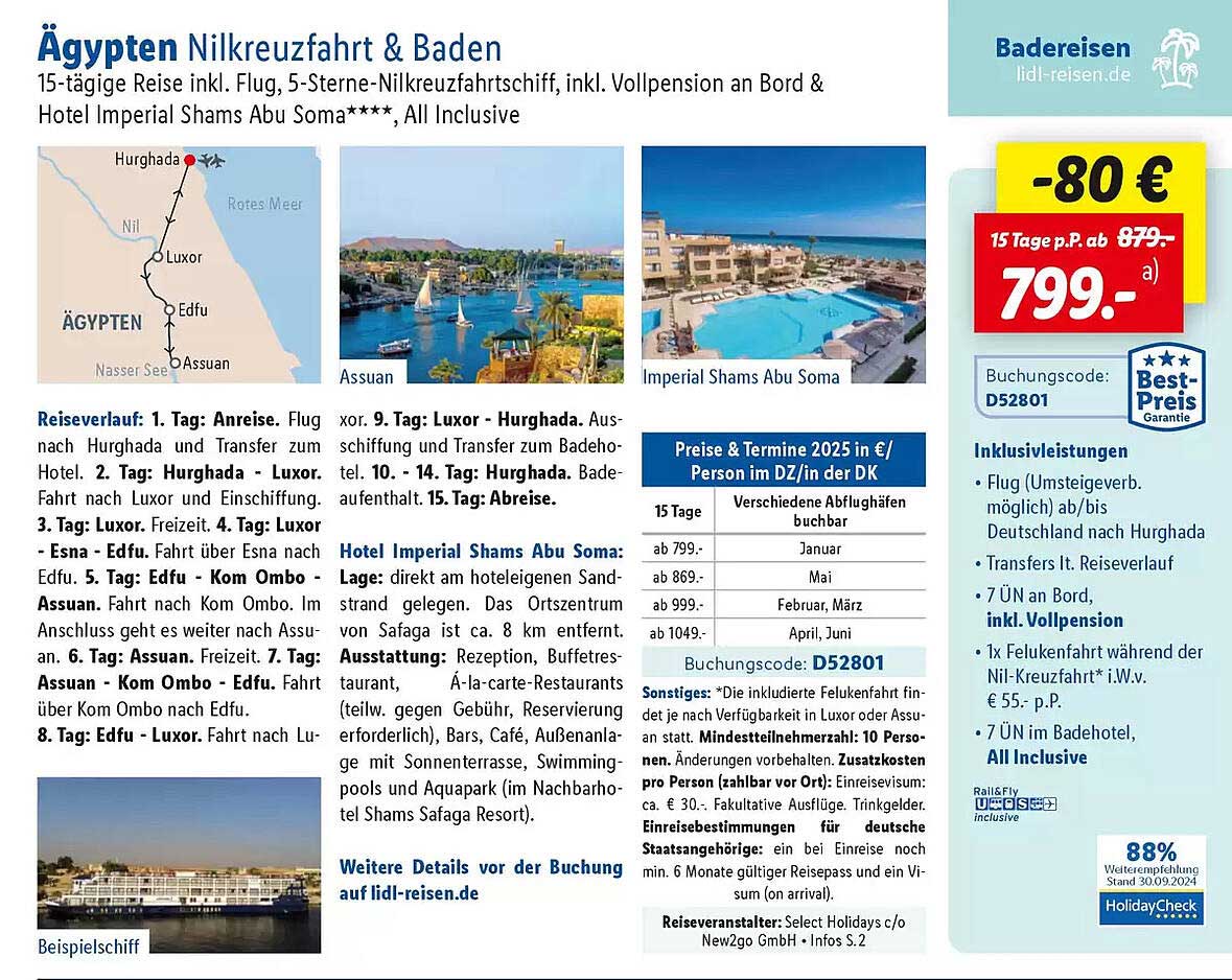 Ägypten Nilkreuzfahrt & Baden