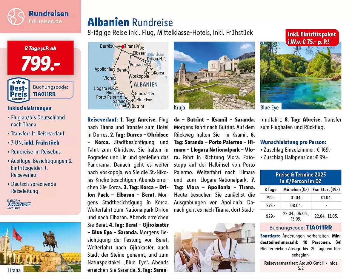 Albanien Rundreise