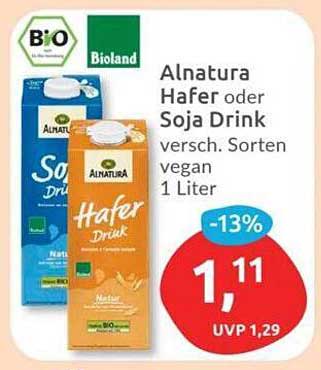 Alnatura Hafer oder Soja Drink