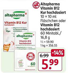 Altapharma Vitamin B12 Kur hochdosiert