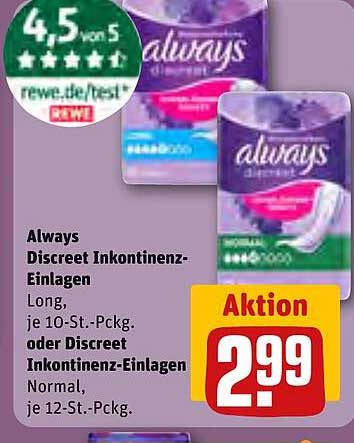 Always Discreet Inkontinenz-Einlagen