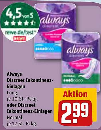 Always Discreet Inkontinenz-Einlagen