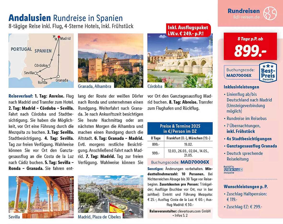 Andalusien Rundreise in Spanien