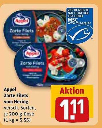 Appel Zarte Filets vom Hering