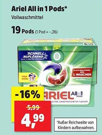 Ariel All in 1 Pods* Vollwaschmittel