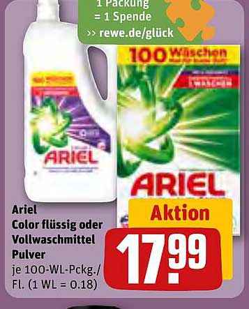 Ariel Color flüssig oder Vollwaschmittel Pulver