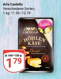 Arla Castello Höhlen Käse