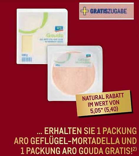 ARO Geflügel-Mortadella und ARO Gouda