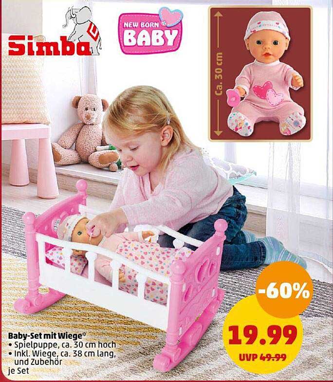 Baby-Set mit Wiege