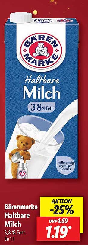 Bärenmarke Haltbare Milch