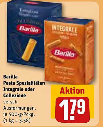 Barilla Pasta Spezialitäten Integrale oder Collezione