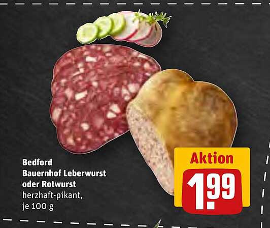 Bedford Bauernhof Leberwurst oder Rotwurst