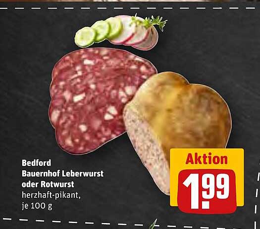 Bedford Bauernhof Leberwurst oder Rotwurst