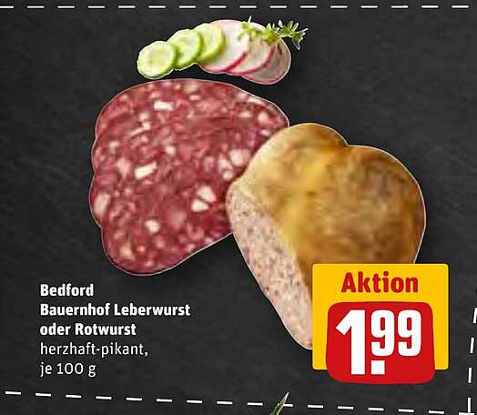 Bedford Bauernhof Leberwurst oder Rotwurst